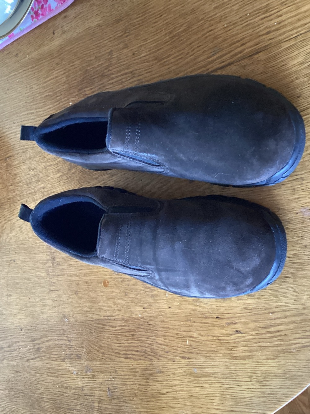 Lands' End Brown Suede Slip-On Loafers